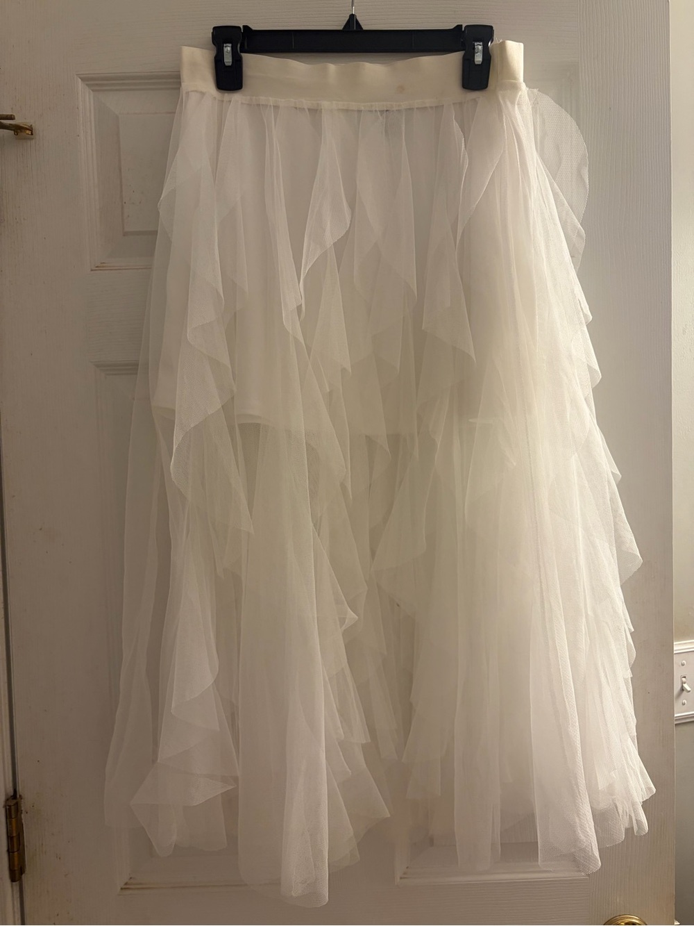 Sincerly Jules Cream Layered Tulle Maxi Skirt
